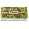 Green & Brown Toile Vinyl Check Book Cover - Front