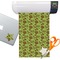 Green & Brown Toile Sticker Vinyl Sheet (Permanent)