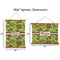 Green & Brown Toile Wall Hanging Tapestries - Parent/Sizing