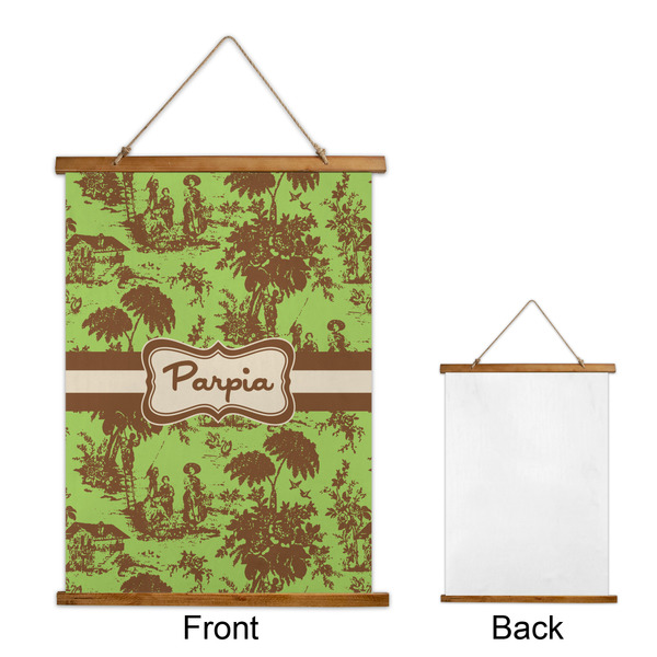 Green & Brown Toile Wall Hanging Tapestry - Portrait - APPROVAL