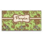 Green & Brown Toile Wall Mounted Coat Rack (Personalized)