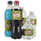 Green & Brown Toile Water Bottle Label - Multiple Bottle Sizes
