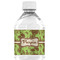 Green & Brown Toile Water Bottle Label - Single Front