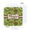 Green & Brown Toile White Plastic Stir Stick - Single Sided - Square - Approval