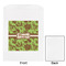 Green & Brown Toile White Treat Bag - Front & Back View