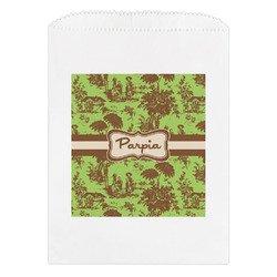 Green & Brown Toile Treat Bag (Personalized)