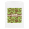 Green & Brown Toile White Treat Bag - Front View