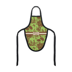 Green & Brown Toile Bottle Apron (Personalized)
