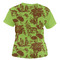 Green & Brown Toile Women's T-shirt Back
