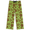 Green & Brown Toile Womens Pjs - Flat Front