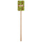 Green & Brown Toile Wooden 6.25" Stir Stick - Rectangular - Single Stick