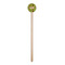 Green & Brown Toile Wooden 6" Stir Stick - Round - Single Stick