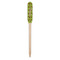 Green & Brown Toile Wooden Food Pick - Paddle - Single Pick