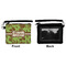 Green & Brown Toile Wristlet ID Cases - Front & Back