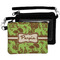 Green & Brown Toile Wristlet ID Cases - MAIN
