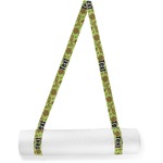 Green & Brown Toile Yoga Mat Strap (Personalized)