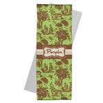 Green & Brown Toile Yoga Mat Towel (Personalized)