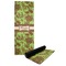 Green & Brown Toile Yoga Mat with Black Rubber Back Full Print View