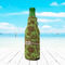 Green & Brown Toile Zipper Bottle Cooler - LIFESTYLE