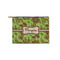 Green & Brown Toile Zipper Pouch Small (Front)