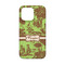 Green & Brown Toile iPhone 13 Mini Case - Back