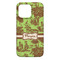Green & Brown Toile iPhone 13 Pro Max Case - Back