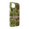 Green & Brown Toile iPhone 14 Case - Angle