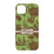 Green & Brown Toile iPhone 14 Case - Back