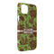 Green & Brown Toile iPhone 14 Plus Case - Angle