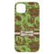 Green & Brown Toile iPhone 14 Pro Max Case - Back