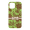 Green & Brown Toile iPhone 15 Case - Back
