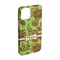 Green & Brown Toile iPhone 15 Pro Case - Angle