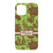 Green & Brown Toile iPhone 15 Pro Case - Back