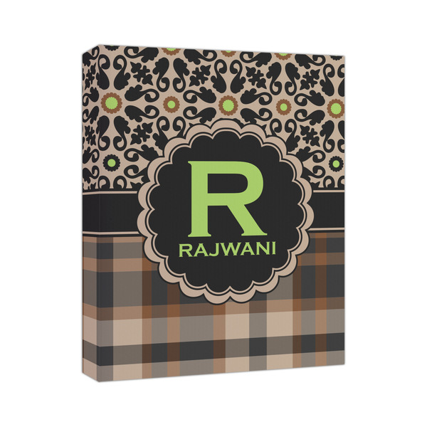 Custom Moroccan Mosaic & Plaid Canvas Print (Personalized)