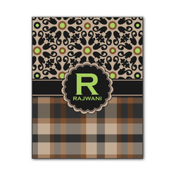 Moroccan Mosaic & Plaid Wood Print - 11x14 (Personalized)