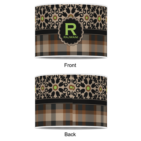 Moroccan Mosaic & Plaid 12" Drum Lampshade - APPROVAL (Poly Film)