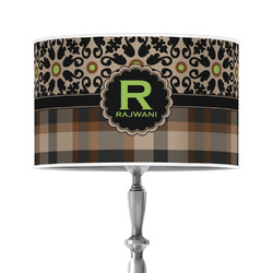 Moroccan Mosaic & Plaid 12" Drum Lamp Shade - Poly-film (Personalized)