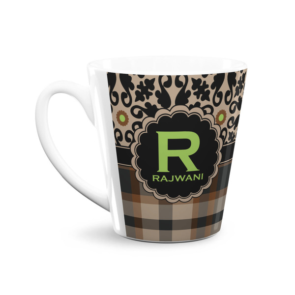 Moroccan Mosaic & Plaid 12 Oz Latte Mug - Front