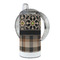Moroccan Mosaic & Plaid 12 oz Stainless Steel Sippy Cups - FULL (back angle)