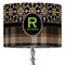 Moroccan Mosaic & Plaid 16" Drum Lampshade - ON STAND (Fabric)