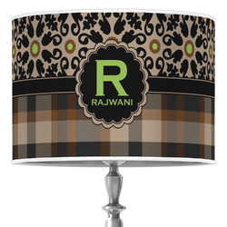 Moroccan Mosaic & Plaid 16" Drum Lamp Shade - Poly-film (Personalized)