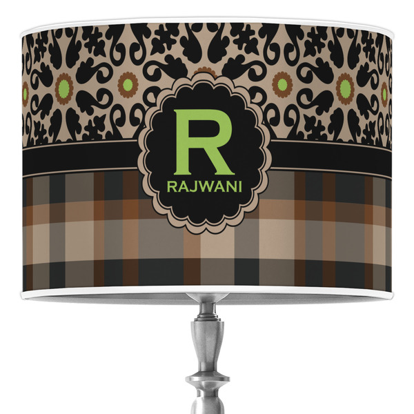 Custom Moroccan Mosaic & Plaid Drum Lamp Shade (Personalized)