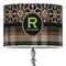 Moroccan Mosaic & Plaid 16" Drum Lampshade - ON STAND (Poly Film)
