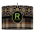 Moroccan Mosaic & Plaid Drum Pendant Lamp (Personalized)