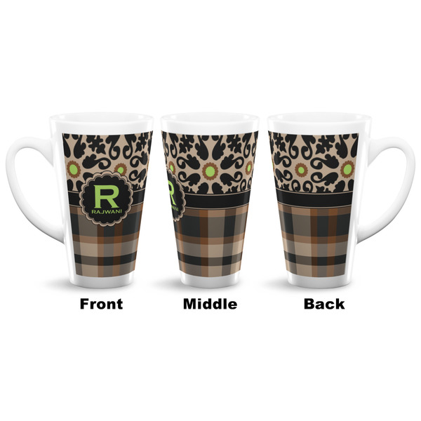 Moroccan Mosaic & Plaid 16 Oz Latte Mug - Approval