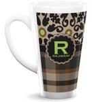 Moroccan Mosaic & Plaid Latte Mug (Personalized)