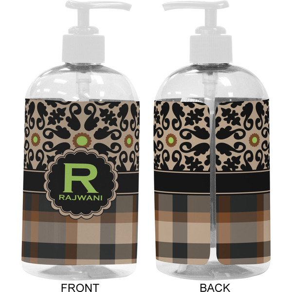 Moroccan Mosaic & Plaid 16 oz Plastic Liquid Dispenser- Approval- White
