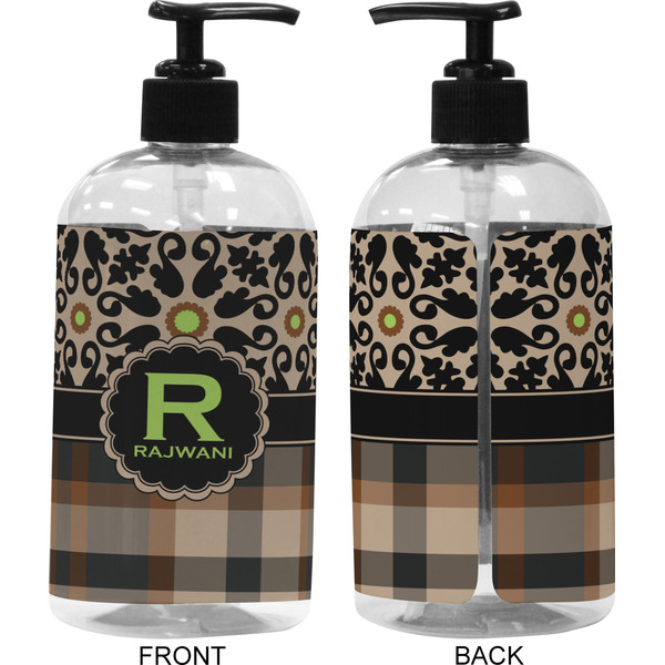 Moroccan Mosaic & Plaid 16 oz Plastic Liquid Dispenser (Approval)