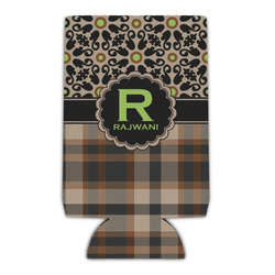 Moroccan Mosaic & Plaid Can Cooler (16 oz) (Personalized)