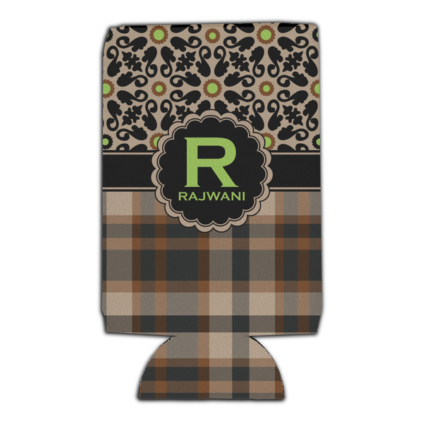 Moroccan Mosaic & Plaid 16oz Can Sleeve - Set of 4 - FRONT
